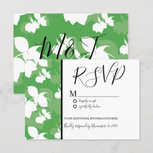 Invitation Mariage Silo Citron Vert Motif Vert Sans Couture
