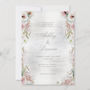 Invitation mariage Silver Blush Garden