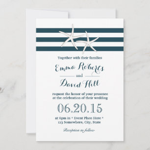 Invitation Mariage simple de poisson étoilé