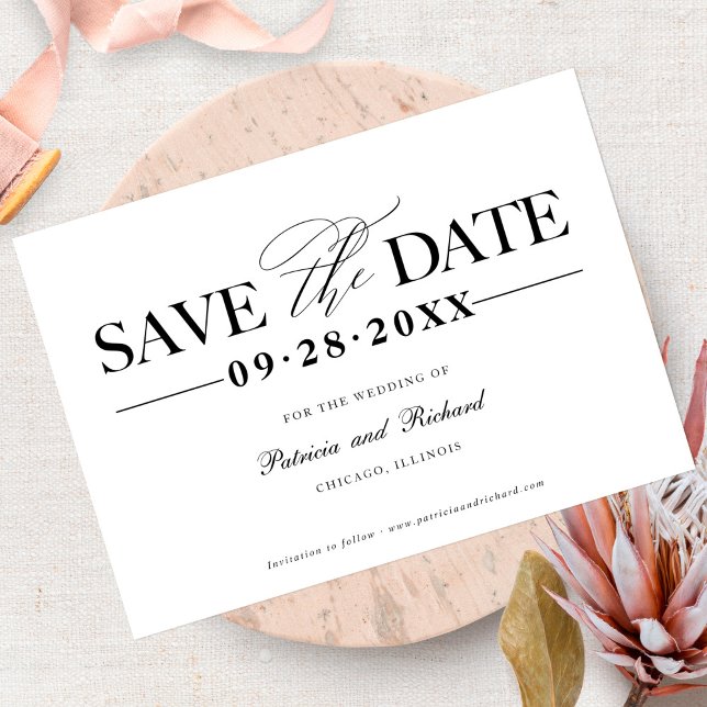 Invitation Mariage Simple Et Design Enregistrer La Date Non P (Créateur téléchargé)