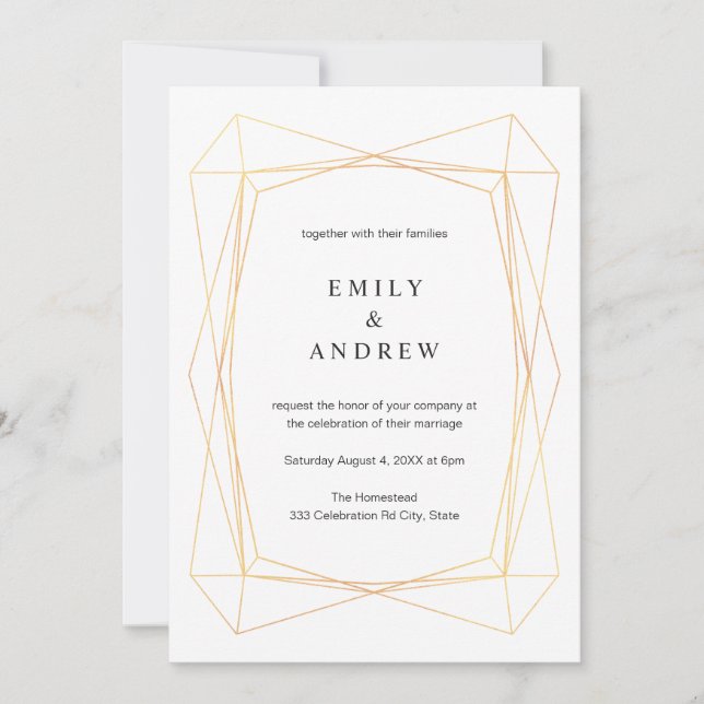 Invitation Mariage simple et élégant (Devant)