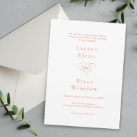 Mariage simple minimal blanc agrumes