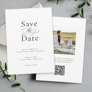 Invitation Mariage simple minimal élégant Enregistrer la cart
