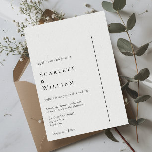 Invitation Mariage simple moderne minimaliste