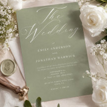Mariage simple moderne vert sauge et blanc
