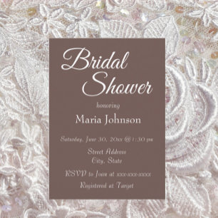 Invitation Mariage Simple Taupe Style Enterrement de Vie de J