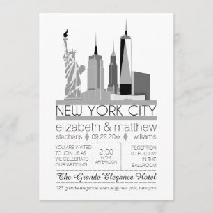 Invitation Mariage Skyline de New York