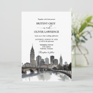 Invitation Mariage Skyline Nashville Tennessee