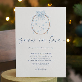 Invitation Mariage sous la neige flocons de neige douche de m