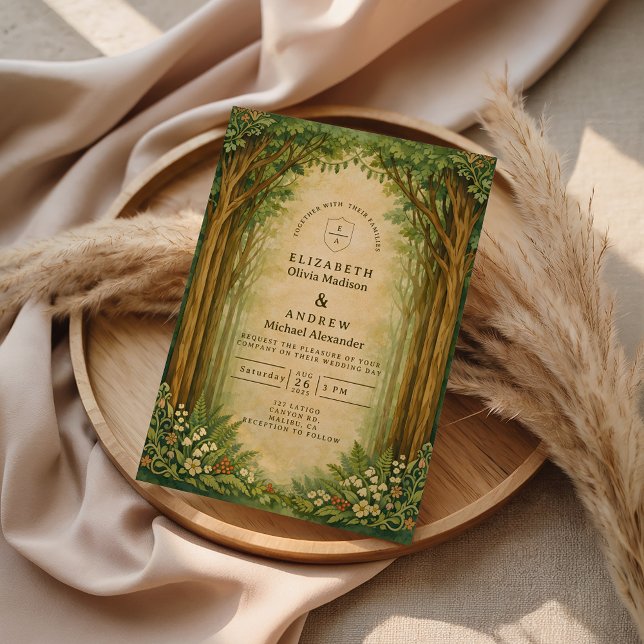 Invitation Mariage sous l'Arche de la Forêt Enchantée (Créateur téléchargé)