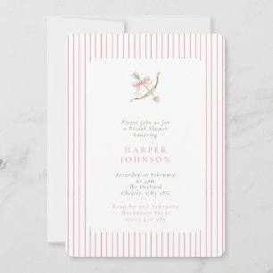 Invitation Mariage sous le charme de la flèche de Cupidon ros