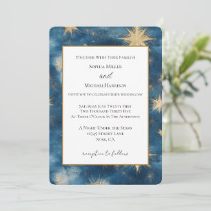 Invitation Mariage sous les étoiles d'une nuit