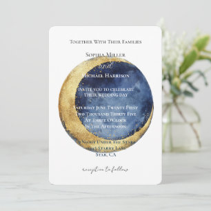 Invitation Mariage sous les étoiles une nuit