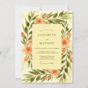 Invitation Mariage splendide toscan jaune