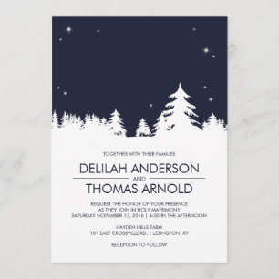 Invitation Mariage Starry Winter Nights
