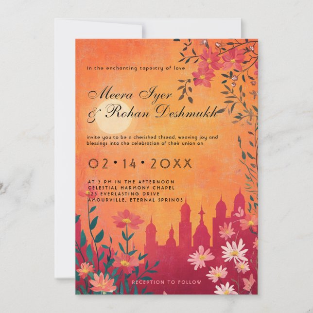 Invitation Mariage Sunset Serenade (Devant)