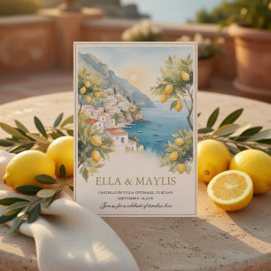Invitation Mariage sur la Côte Amalfitaine au Citron Méditerr