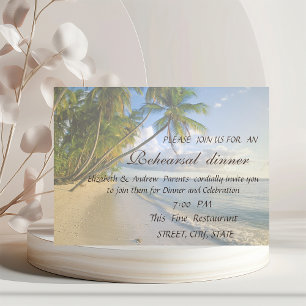 Invitation Mariage sur la Plage Coquillages Dîner de Répétit