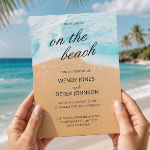 Invitation Mariage sur la Plage Destination Tropicale Personn