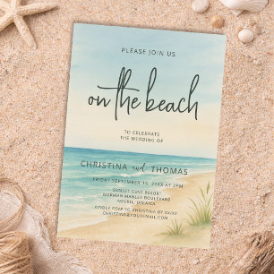 Invitation Mariage sur la plage en fuite