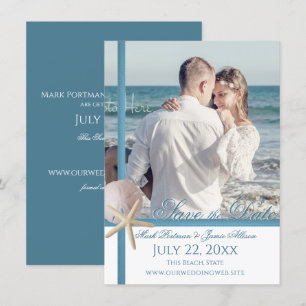 Invitation Mariage sur la Plage Étoile de Mer Dollar de Sable