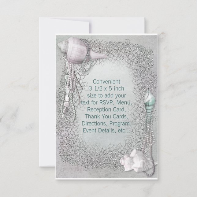 Invitation Mariage sur la Plage Réponse RSVP (Devant)