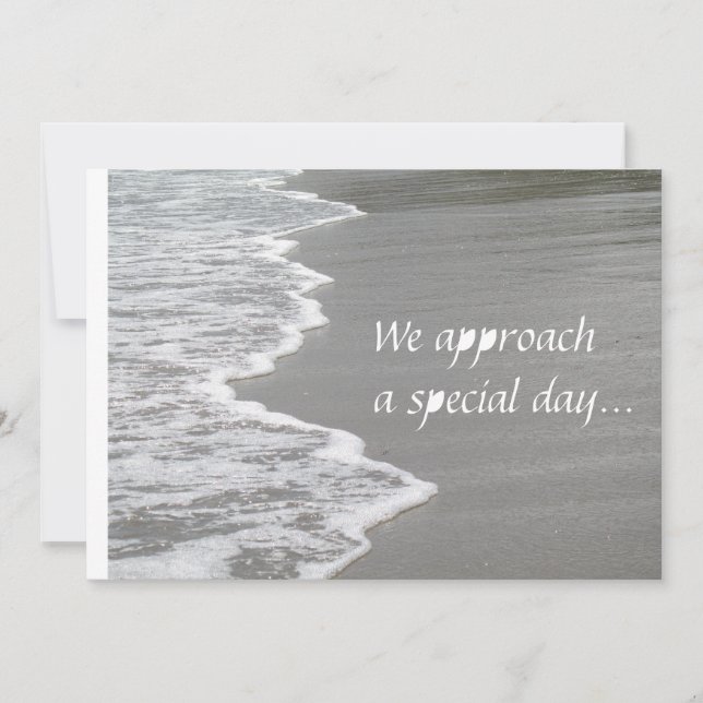 Invitation Mariage sur le sable... (Devant)