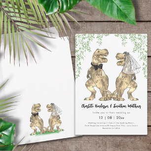 Invitation Mariage sur le thème des dinosaures