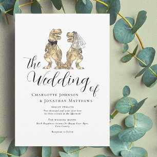 Invitation Mariage sur le thème des dinosaures