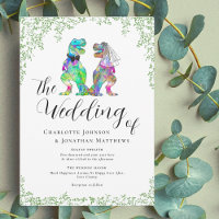 Mariage sur le thème des dinosaures colorés