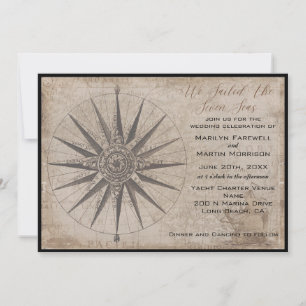 Invitation Mariage sur un yacht océanique nautique