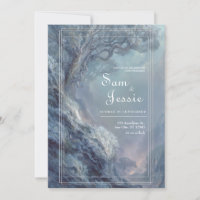 Mariage surréaliste bleu hivernal de fantaisie mag