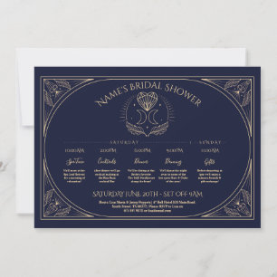 Invitation Mariage Tarot Lune Coeur Itinéraire Fête des marié