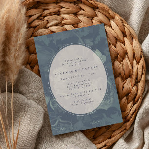 Invitation Mariage Teinté Industriel Floral Vintage de Fiança
