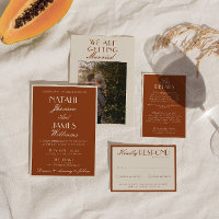 Mariage Terracotta Élégant Vieille Fortune Orange