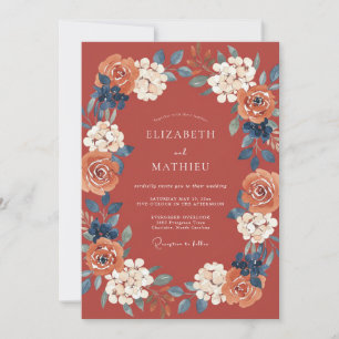Invitation Mariage Terracotta Harmonieux Automnal