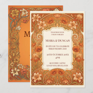 Invitation Mariage Terracotta Paisley