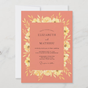 Invitation Mariage Terre Cuite Fleur de Miel