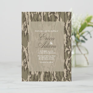 Invitation Mariage Thématique de Chasse Camo Bottom Lands