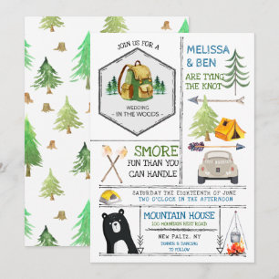 Invitation Mariage Thème Camping - Badges & Icônes