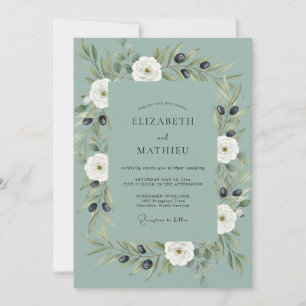 Invitation Mariage Thème Tilleul Poussiéreux Eucalyptus Pouss