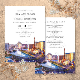 Invitation Mariage tout compris de la vue panoramique de Las
