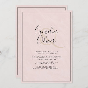 Invitation Mariage tout-en-1 moderne monochrome
