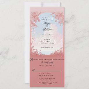 Invitation Mariage tout-en-un romantique envoûtant