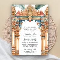 Mariage traditionnel sud-indien avec arche complex