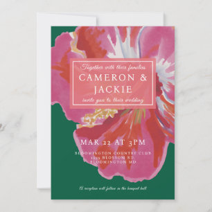 Invitation Mariage Tropical à l'Hibiscus Gras