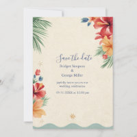 Mariage tropical bohème Hawaï à l'aquarelle
