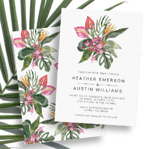 Invitation Mariage Tropical Coloré