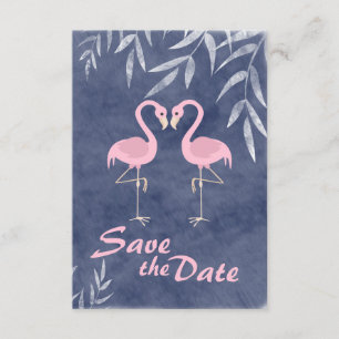 Invitation Mariage Tropical de Flamant Rose à la Plage Enregi