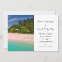 Mariage Tropical de Plage sur l'Océan Aigue-Marine